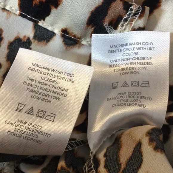 L LOFT Leopard satin notch collar pajama set - Picture 16 of 16